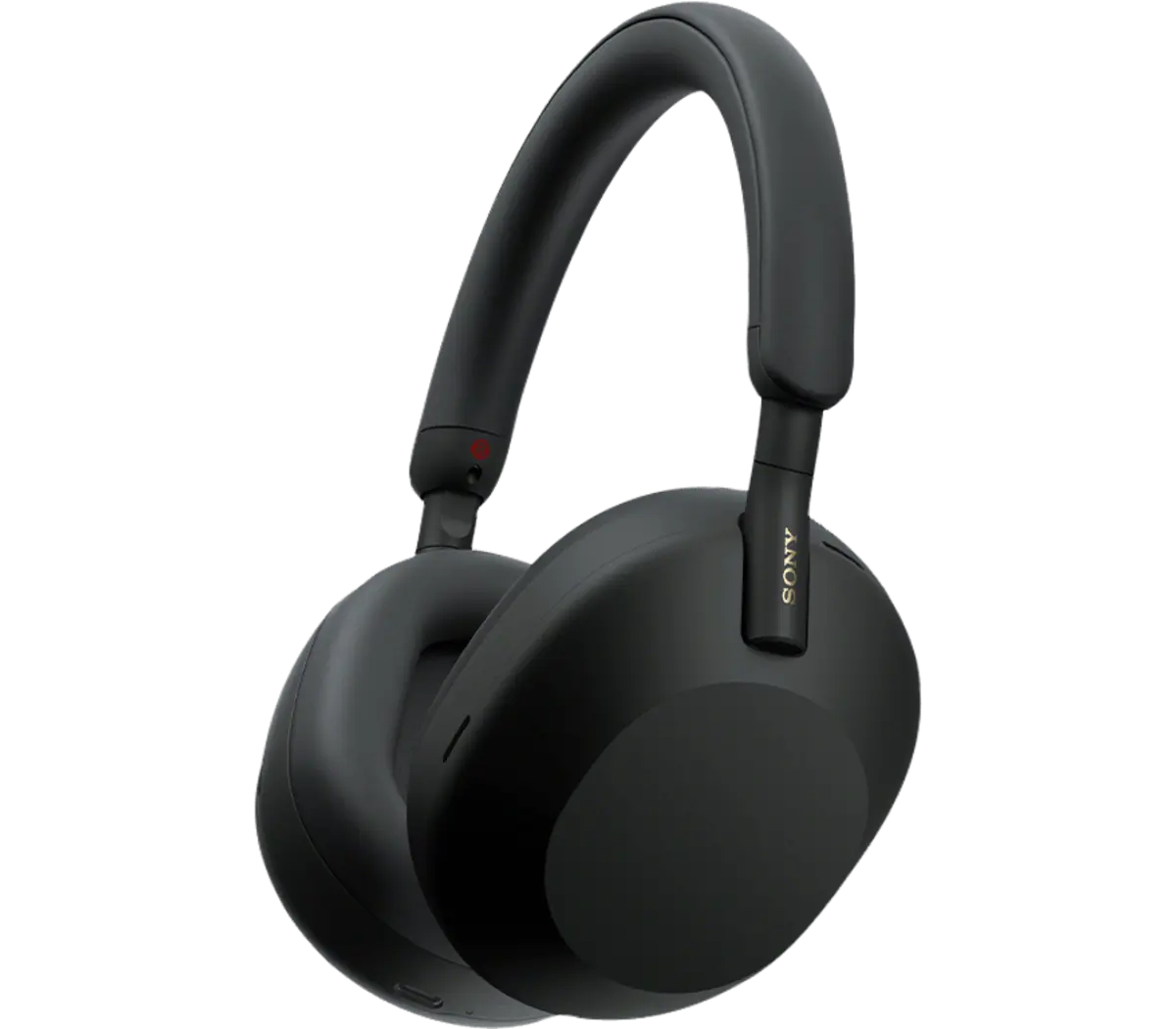 Black Sony WH-1000XM5 over-ear wireless headphones
